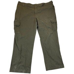Dickies Mens Pants 44x29 Flex Cargo Regular Straight Casual Workwear Green